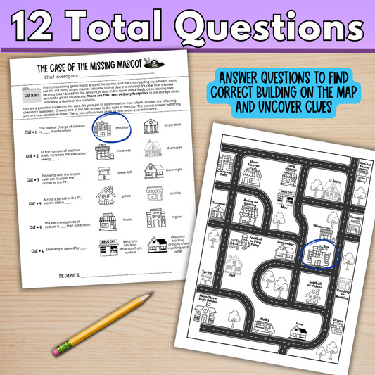Periodic Table Trends Worksheet Activity for Whole Class Review