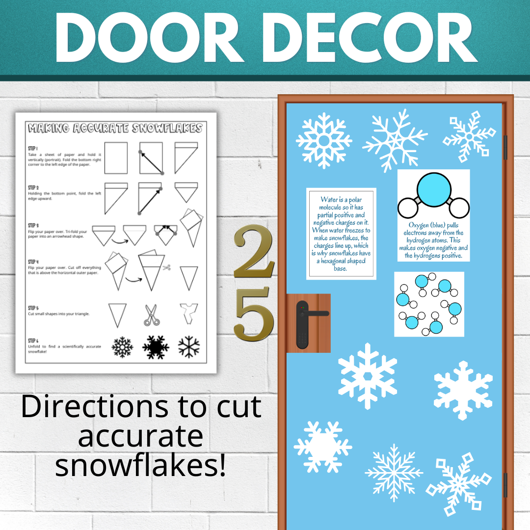 Chemistry Christmas Science of Snowflakes Winter Activities Intermolecular Force