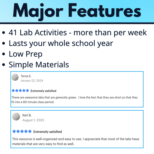 Chemistry Lab Manual Book, 41 Labs, High School Lab Activities, Full Year