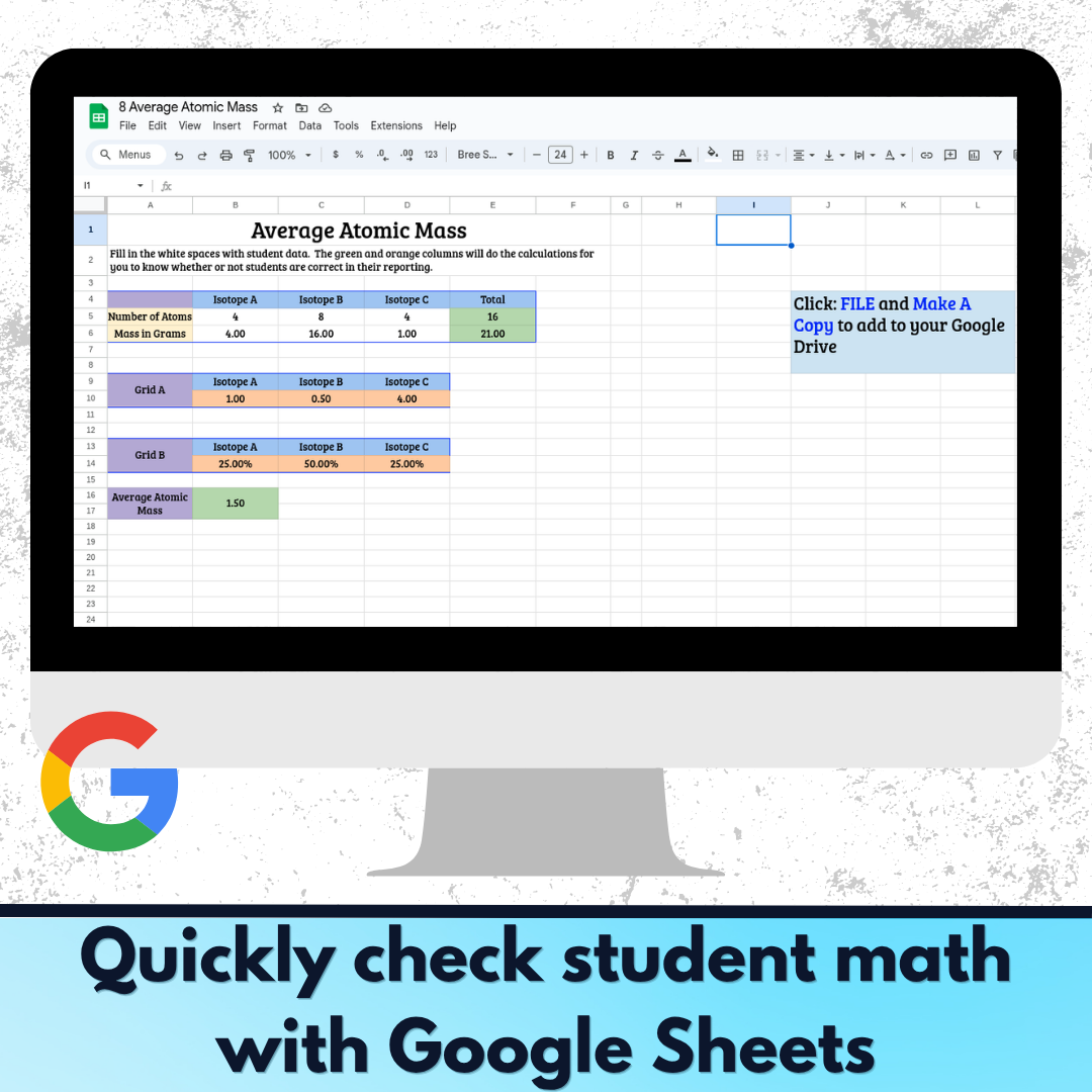 Average Atomic Mass Lab Activity, Calculating Mass Number of Isotopes