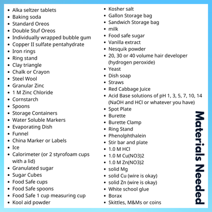 Chemistry Lab Manual Book, 41 Labs, High School Lab Activities, Full Year