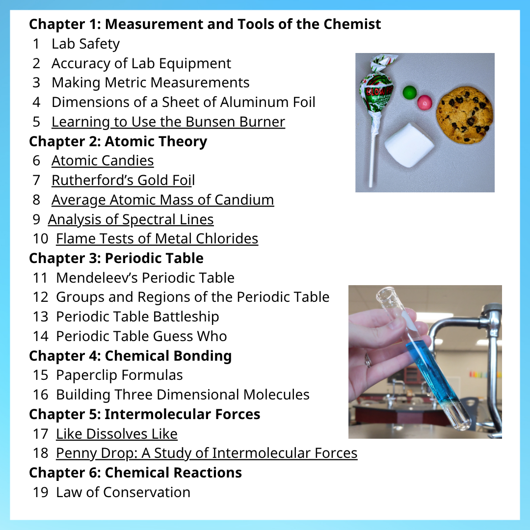 Chemistry Lab Manual Book, 41 Labs, High School Lab Activities, Full Year