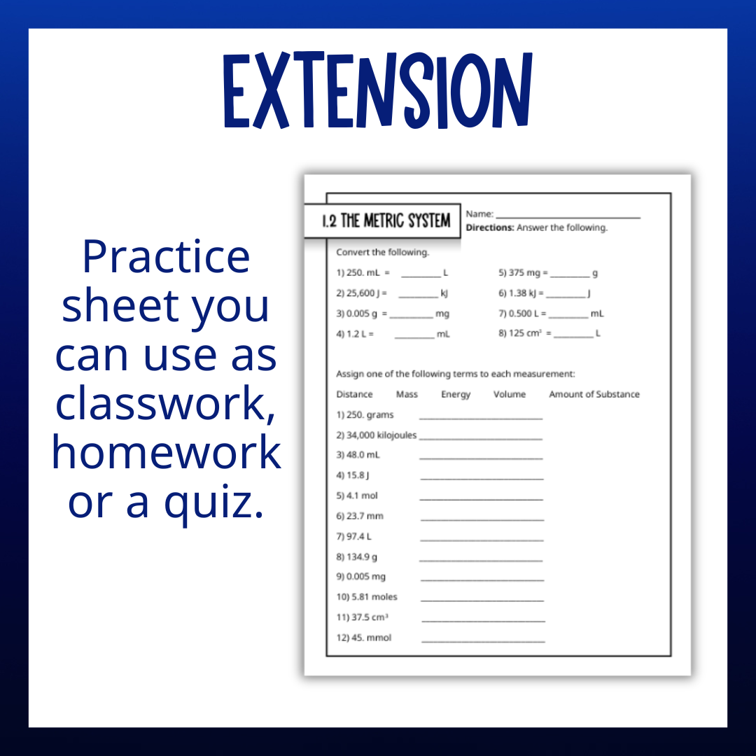Core Chemistry Curriculum Guided Notes, Slides, Tests & Practice Worksheets