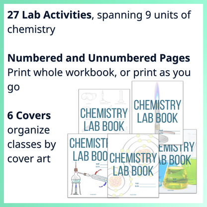 Mini Chemistry Lab Manual, 27 Labs, High School Lab Activities, Full Year