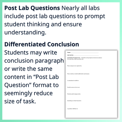 Mini Chemistry Lab Manual, 27 Labs, High School Lab Activities, Full Year