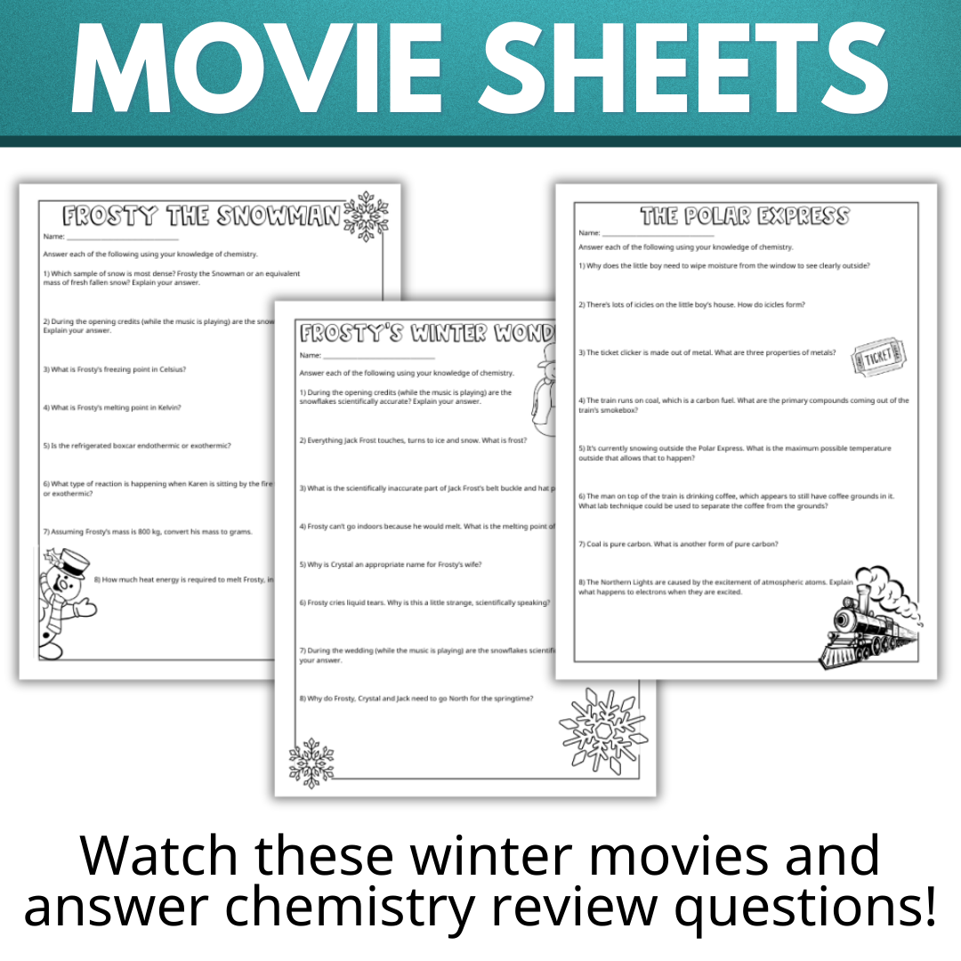 Chemistry Christmas Science of Snowflakes Winter Activities Intermolecular Force