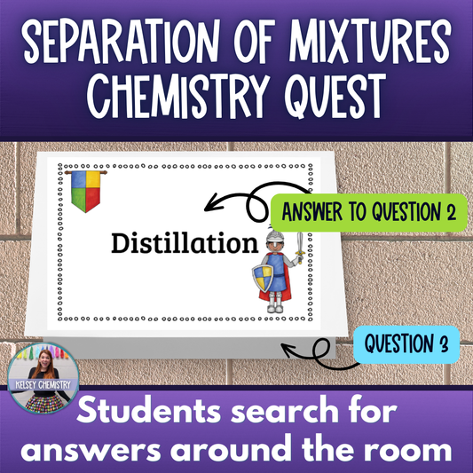 Separation of Mixtures Activity High School Level Chemistry Quest