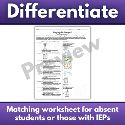 Separation of Mixtures Activity High School Level Chemistry Quest