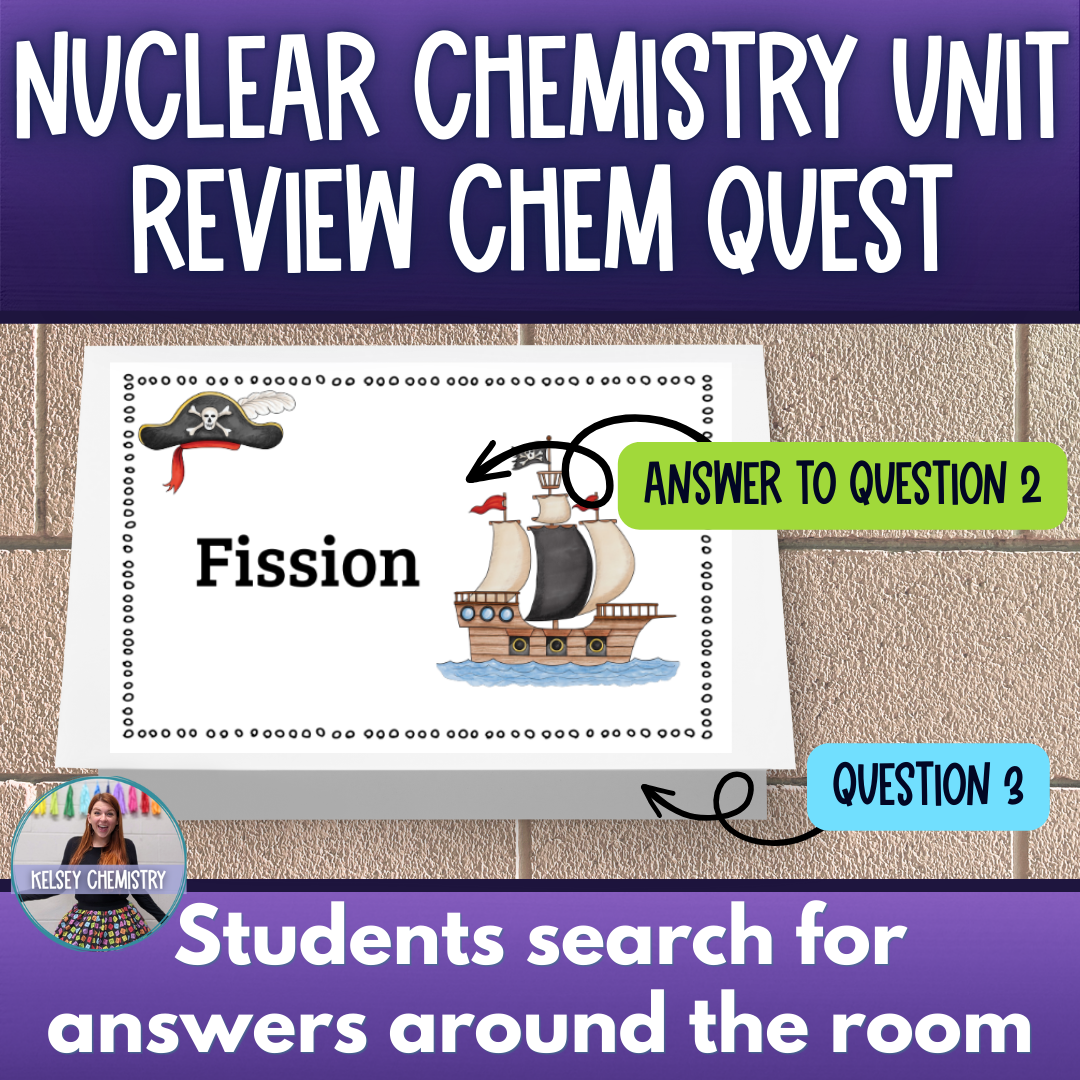 Nuclear Chemistry Unit Review Chem Quest Gallery Walk Matching Activity