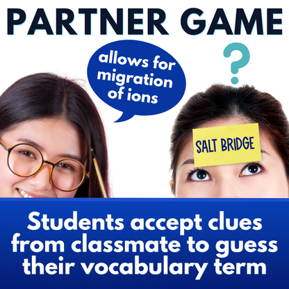 Redox Electrochemistry Vocabulary Review Games and Puzzles, Crossword, Jokes