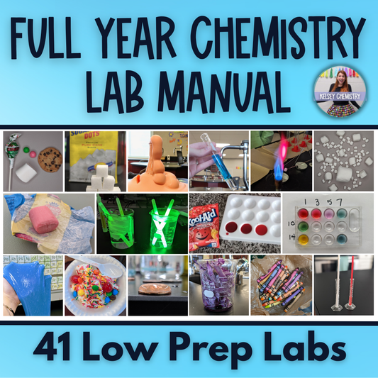 Chemistry Lab Manual Book, 41 Labs, High School Lab Activities, Full Year