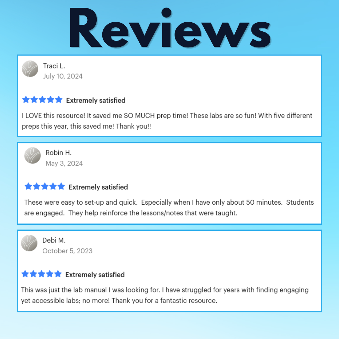 Chemistry Lab Manual Book, 41 Labs, High School Lab Activities, Full Year