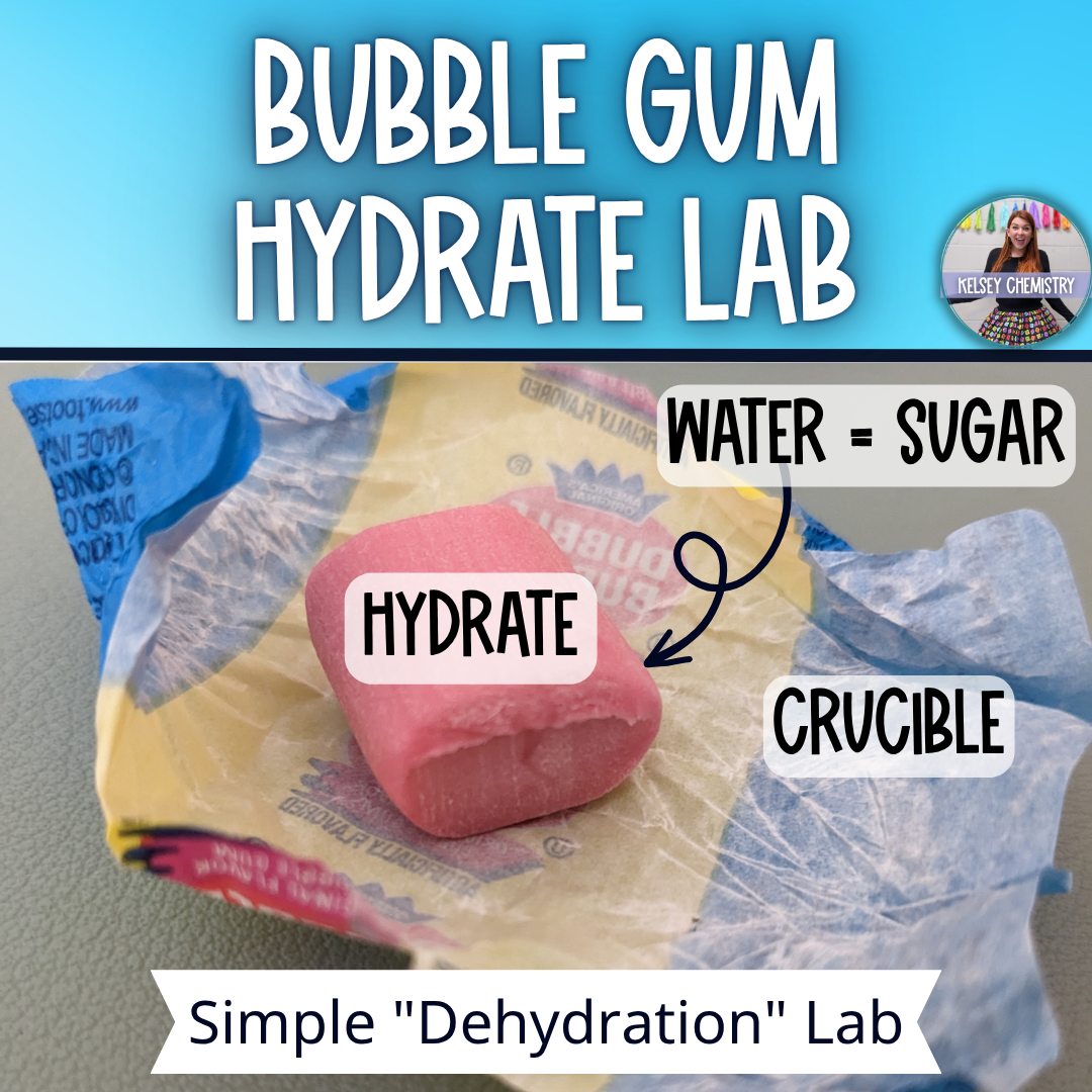Hydrate Lab Activity Using Bubble Gum with Quick Calculator for Teacher