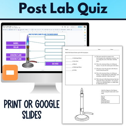 Introduction to the Parts of the Bunsen Burner Lab Activity