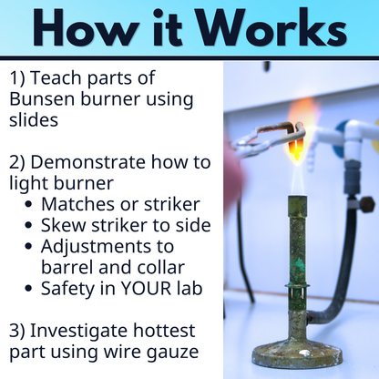 Introduction to the Parts of the Bunsen Burner Lab Activity