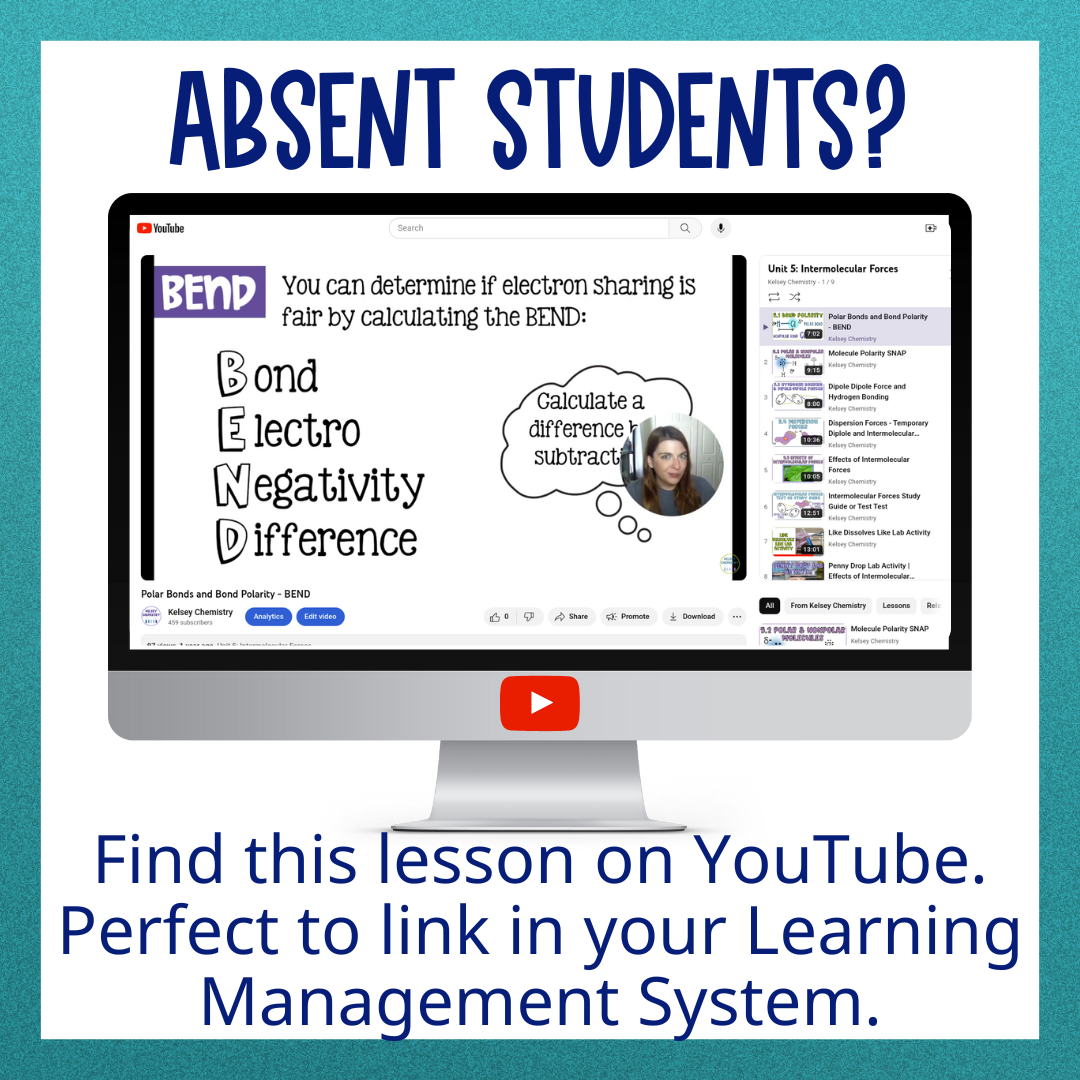 Intermolecular Forces Unit Bundle Guided Notes, Worksheets, Vocabulary and Test