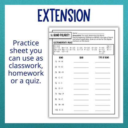 Intermolecular Forces Unit Bundle Guided Notes, Worksheets, Vocabulary and Test