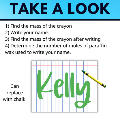 Introduction to Stoichiometry, Gram and Mole Conversion Lab Activity
