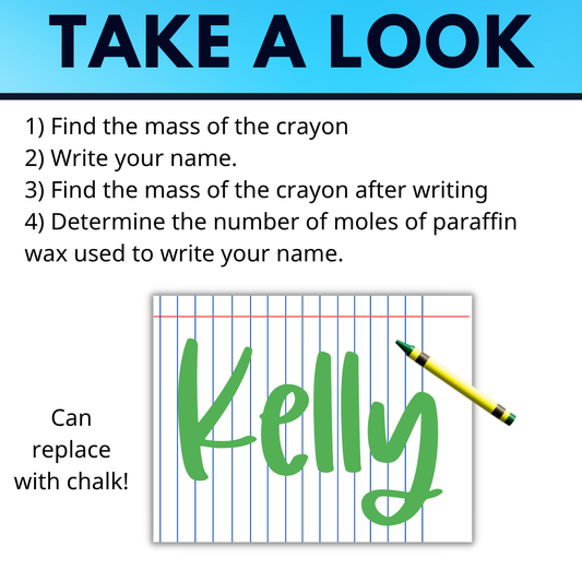 Introduction to Stoichiometry, Gram and Mole Conversion Lab Activity