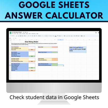Introduction to Stoichiometry, Gram and Mole Conversion Lab Activity