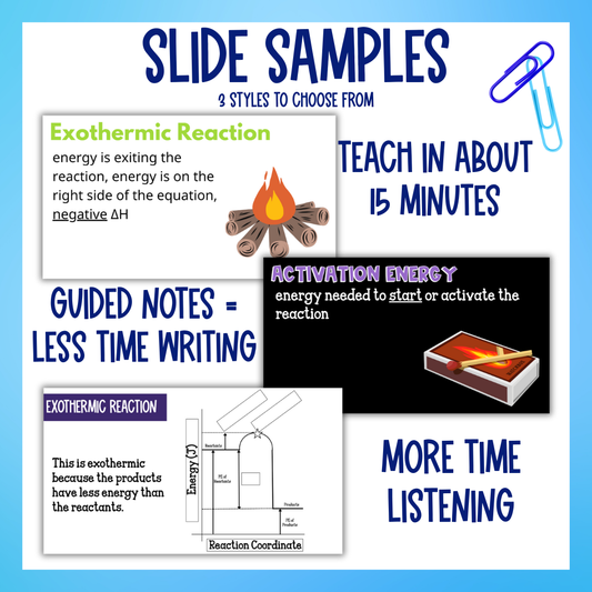 Kinetics and Equilibrium Guided Notes Unit Bundle with Test, Practice Worksheets