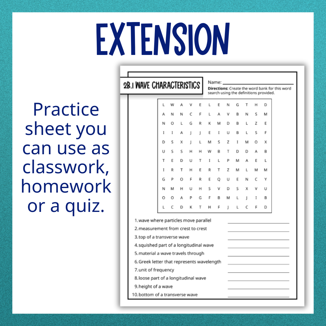 Light Waves Guided Notes Unit with Practice Worksheets with Unit Test
