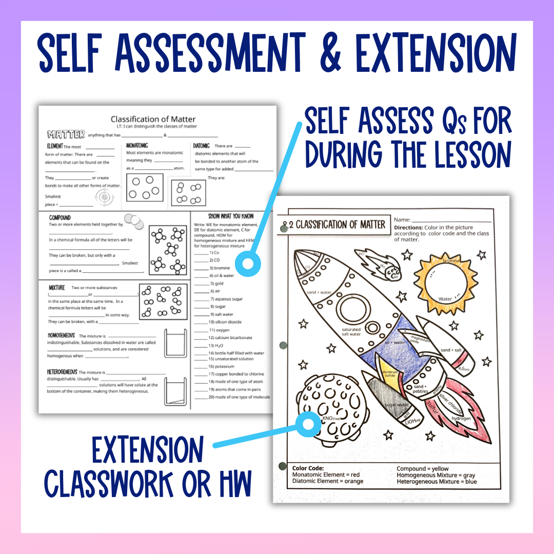 Matter and Energy, Thermodynamics Guided Notes Unit with Test and Worksheets