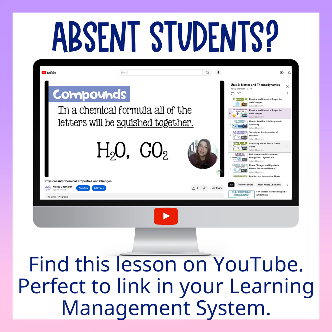 Matter and Energy, Thermodynamics Guided Notes Unit with Test and Worksheets