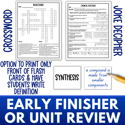 Matter and Energy, Thermodynamics Guided Notes Unit with Test and Worksheets