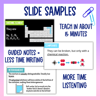 Matter and Energy, Thermodynamics Guided Notes Unit with Test and Worksheets
