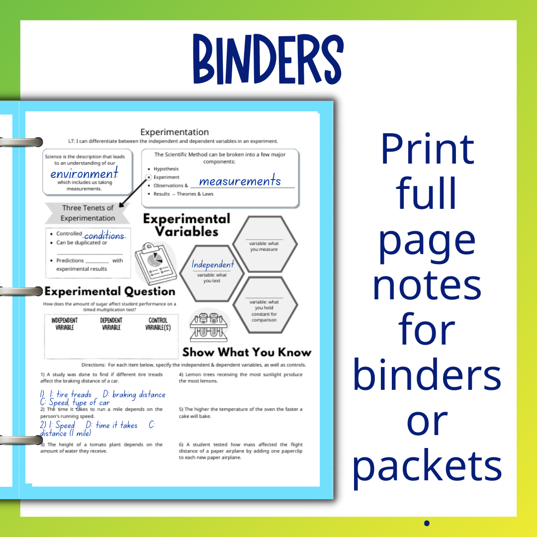 Scientific Measurement for Chemistry Guided Notes Unit with Worksheets and Test