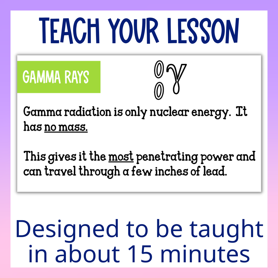 Nuclear Chemistry Unit Guided Notes Bundle with Tests and Practice Worksheets