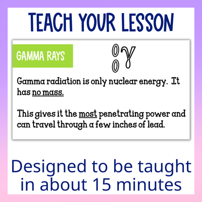 Nuclear Chemistry Unit Guided Notes Bundle with Tests and Practice Worksheets