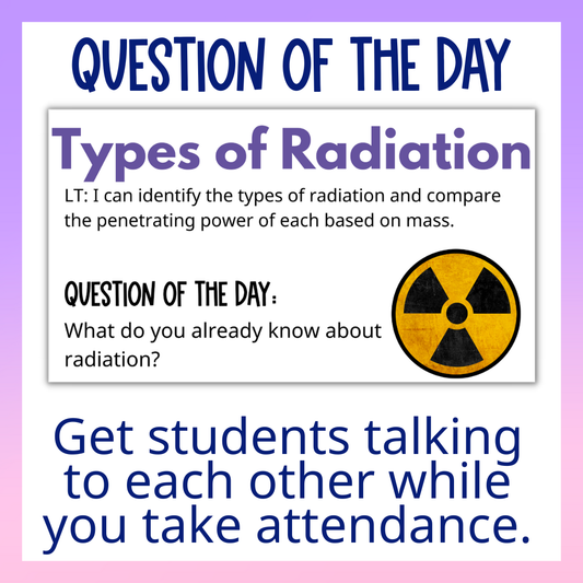 Nuclear Chemistry Unit Guided Notes Bundle with Tests and Practice Worksheets