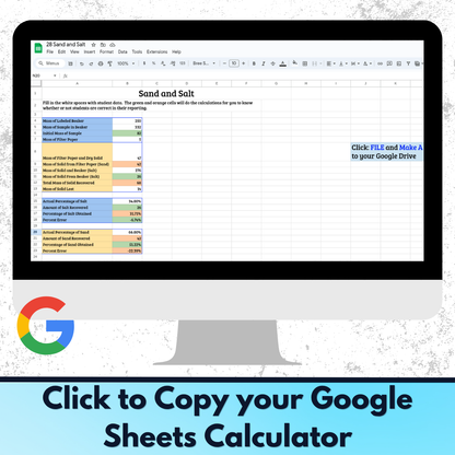 Separation of Mixtures Lab Activity Sand and Salt, Filtration, Evaporation
